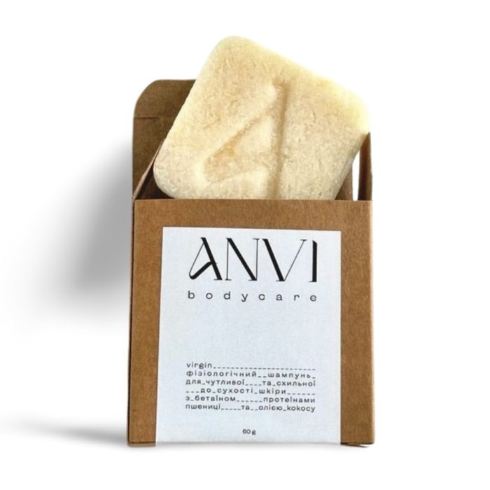 ANVI Virgin - твердий шампунь для чутливої шкіри голови